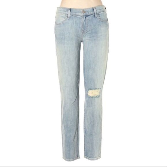 Wildfox Blue Slim Distressed Light Wash Jeans Straight Casual Denim NEW Size 31 - Picture 2 of 9